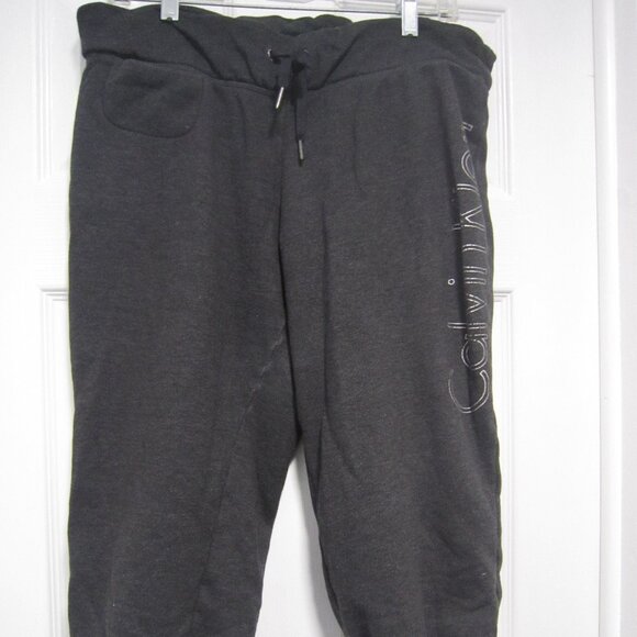 Calvin Klein Dark Gray Heathered Joggers Size M - Picture 1 of 11